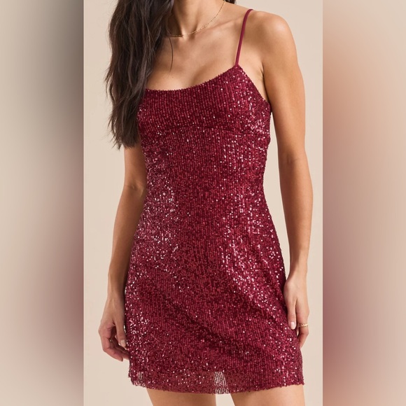 Altar’d State “Dorothy” Red Sequin Mini Dress – Medium, NWT - Picture 13 of 13